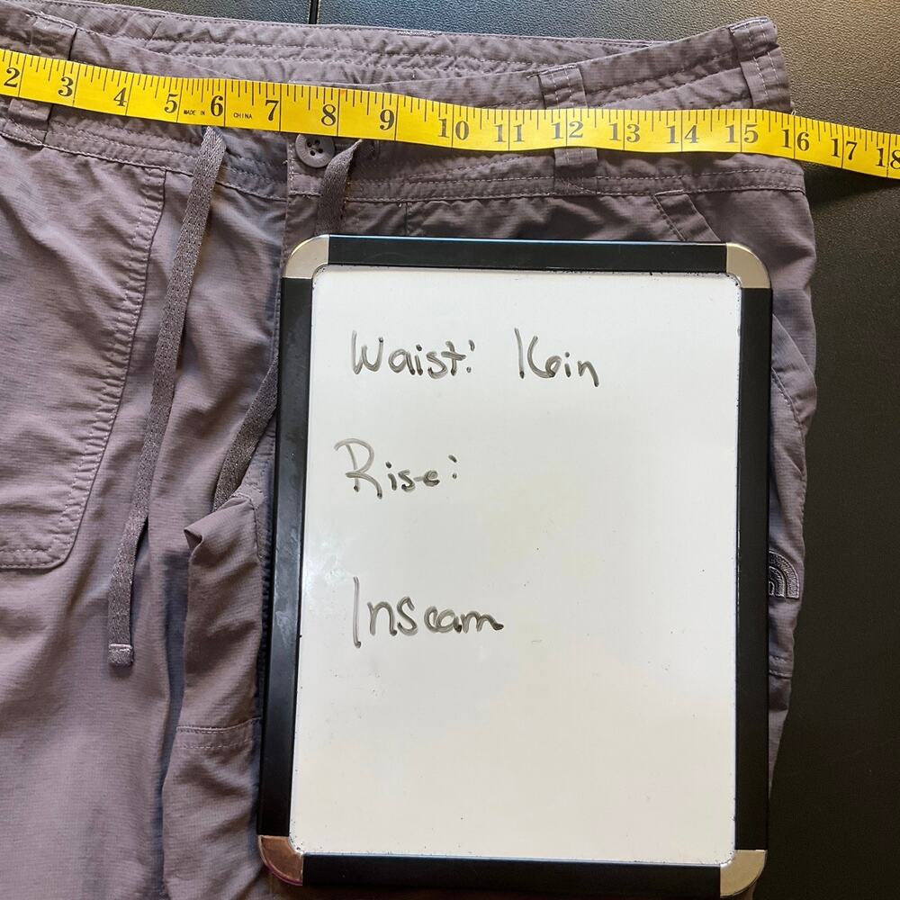 The North Face Womens 6 Taupe Gray Nylon Hiking Utility Pants Roll Tab Outdoor - Picture 8 of 10